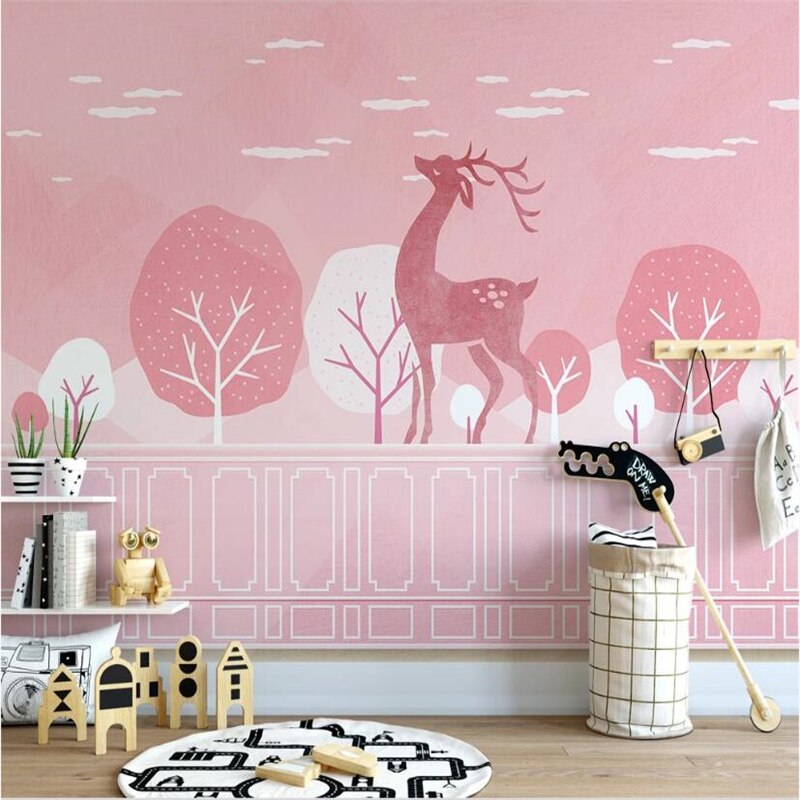 custom-wallpaper-mural-blue-cartoon-tree-cute-wallpaper-for-children-room-wallpapers-for-kids-background-3d-white-plaster-line-papier-peint