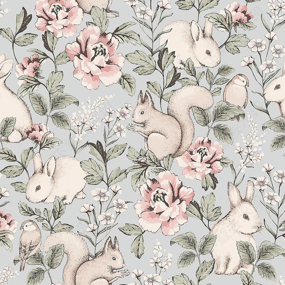 custom-mural-forest-small-animal-rabbit-wallpaper-for-children-room-pink-bedroom-tv-background-3d-wall-paper-home-decor-papier-peint