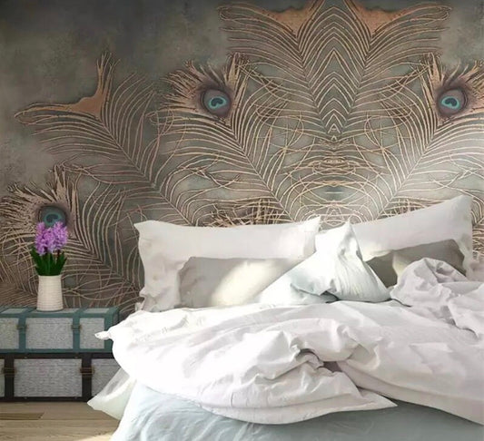 peacock-wallpaper-mural-wallcovering