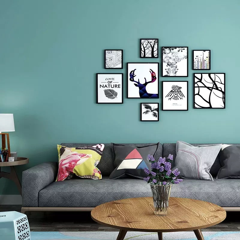 Nordic Style Minimalist Solid Color Wallpaper-Blue (5㎡)