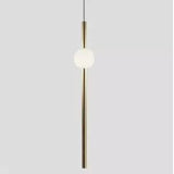 Nordic Golden Chandelier Concise Long Stick Led Hanging Light Fixtures