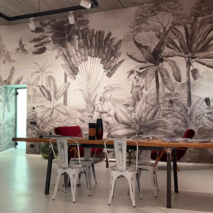 Custom Wallpaper Mural Nordic Style Forest