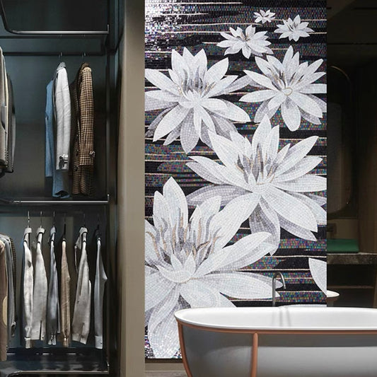 custom-luxury-glass-mosaic-mural-for-living-room-bathroom-hotel-hallway-reception-wall-decor-glass-mosaics-flowers-floral-wall-decor-bold-interior-dark-interior-black-and-white-lotus