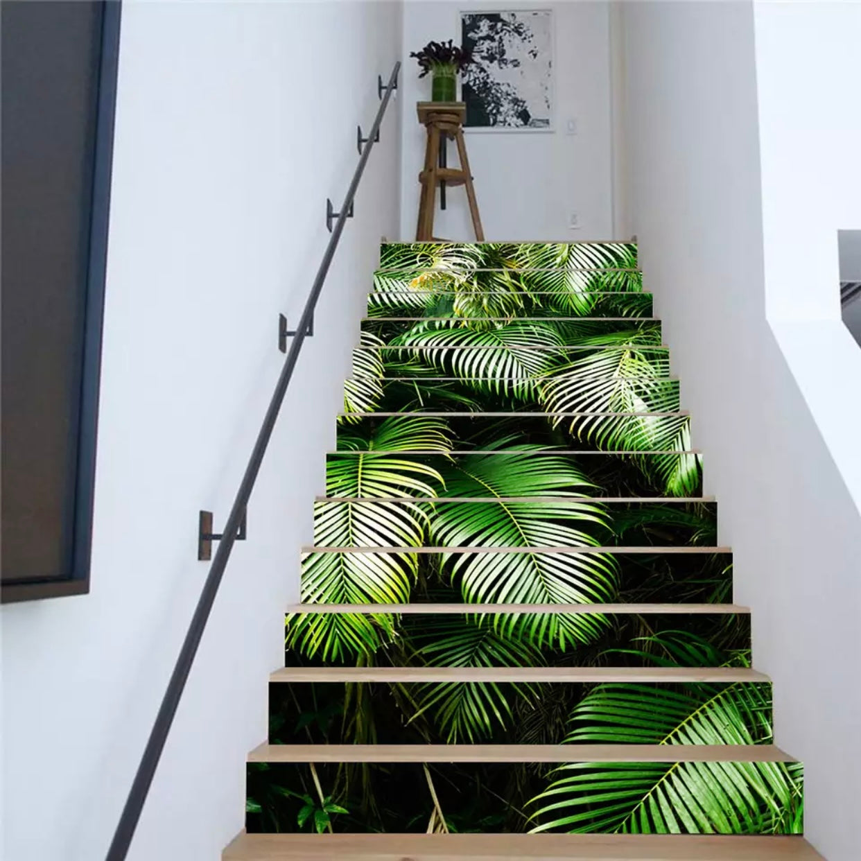 13pcs-diy-3d-stair-wall-stickers-night-lake-landscape-art-stair-sticker-pvc-decals-for-home-decoration-wall-paper-sticker