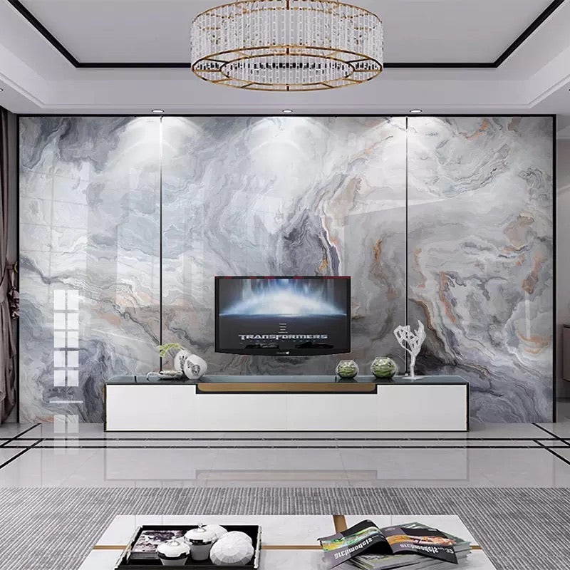 Custom Wallcovering Marble Effect Wallpaper Mural (㎡)