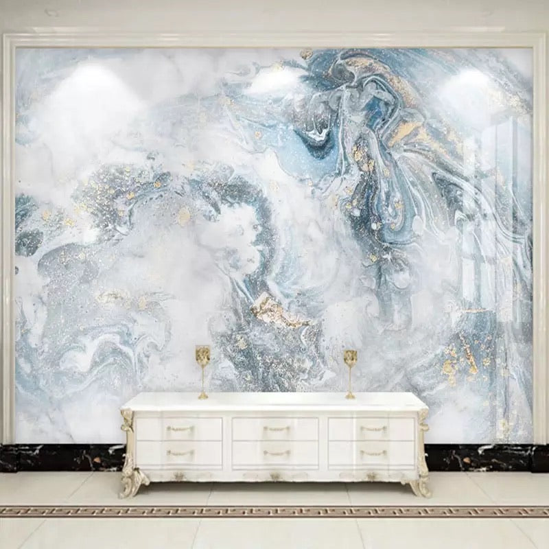 Custom Wallcovering Marble Effect Wallpaper Mural (㎡)
