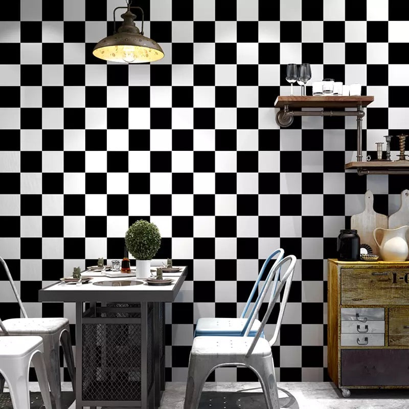 black-and-white-wallpaper-wallcovering-nordic-style-classic-striped-wallpaper-papier-peint