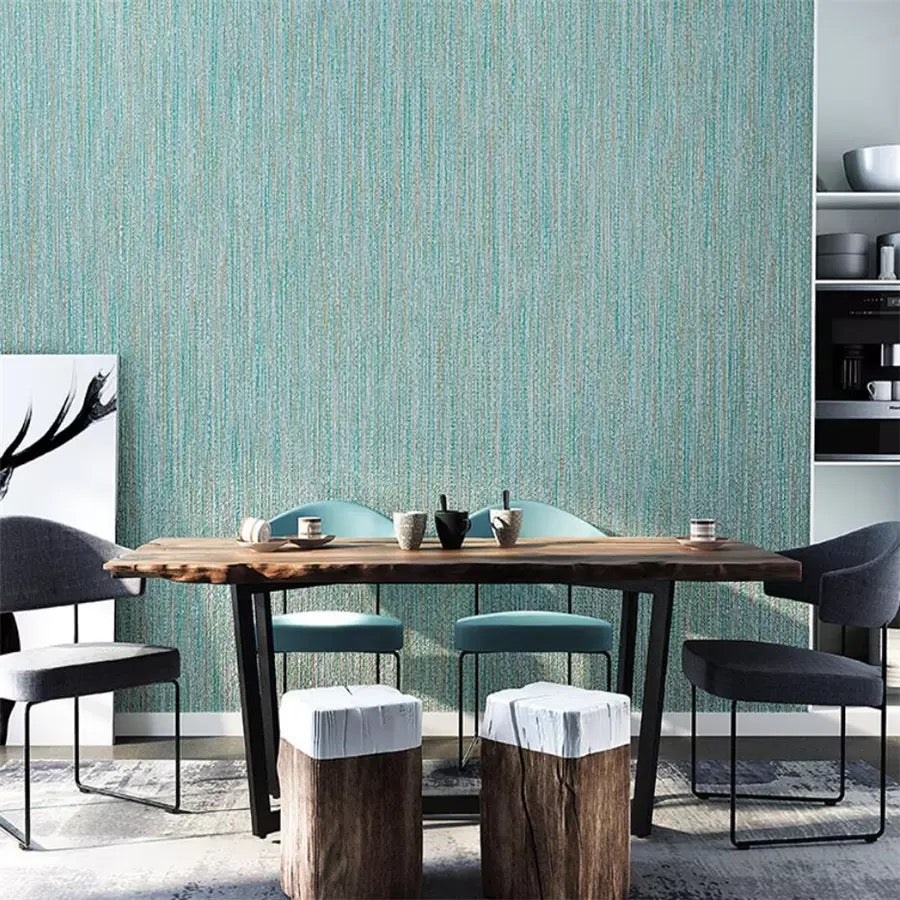 Modern-Style-Simple-Plain-Blue-Green-Wallpaper-peacock-blue-wall-covering