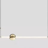 Nordic Golden Chandelier Concise Long Stick Led Hanging Light Fixtures