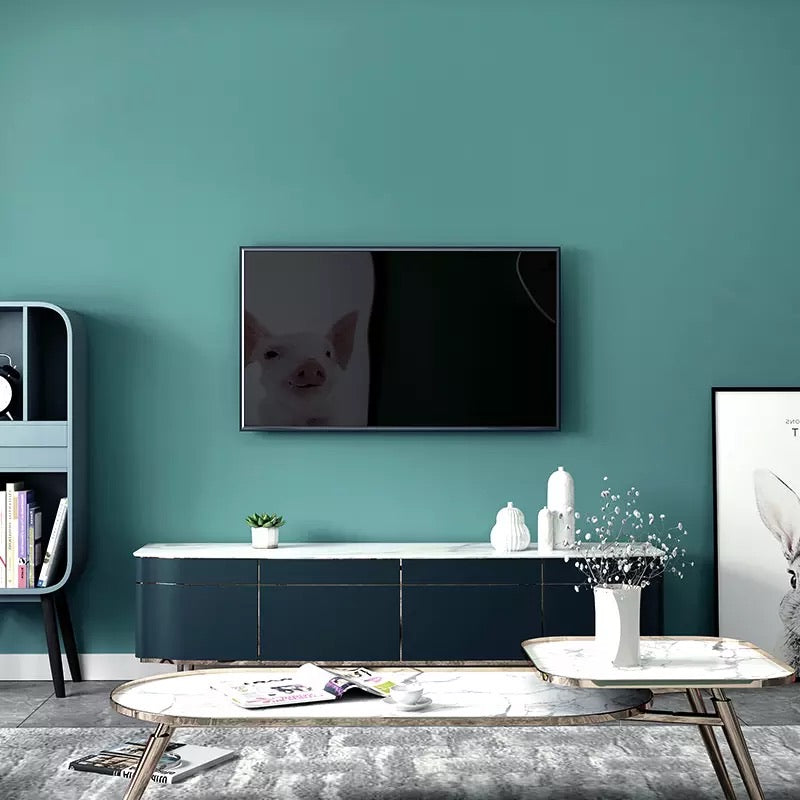 Nordic Style Minimalist Solid Color Wallpaper-Blue (5㎡)