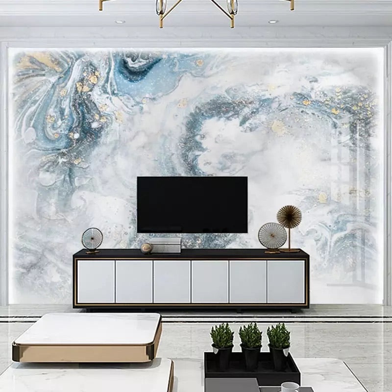 Custom Wallcovering Marble Effect Wallpaper Mural (㎡)