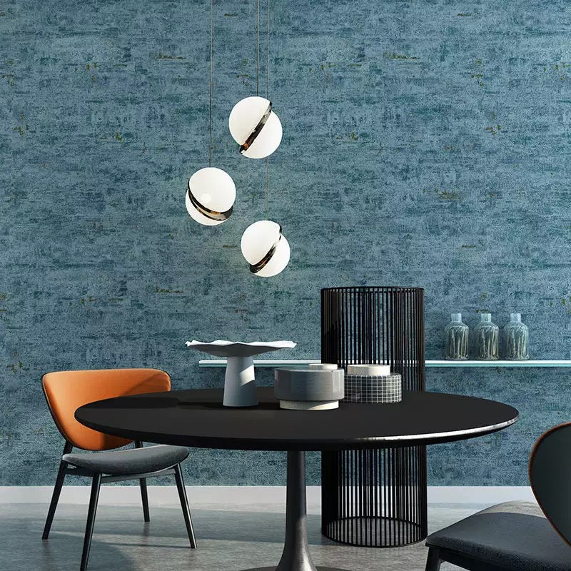 Modern-Style-Simple-Plain-Blue-Green-Wallpaper-peacock-blue-wall-covering