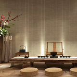 Modern-Style-Simple-Plain-color-Wallpaper-wall-covering-straw-effect-green-chinese-style-wall-covering-brown