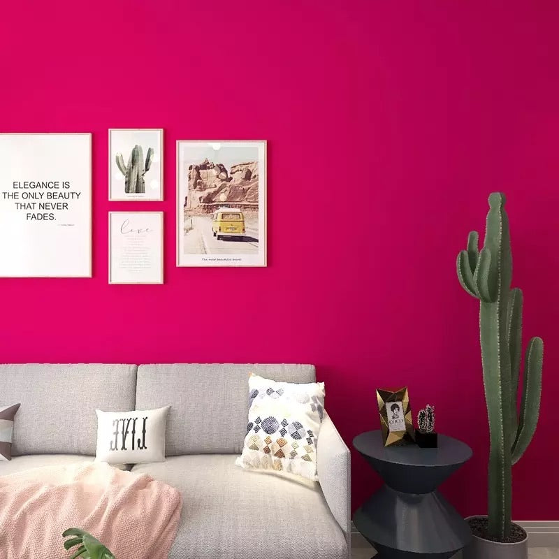 Nordic Style Minimalist Solid Color Wallpaper-Pink (5㎡)