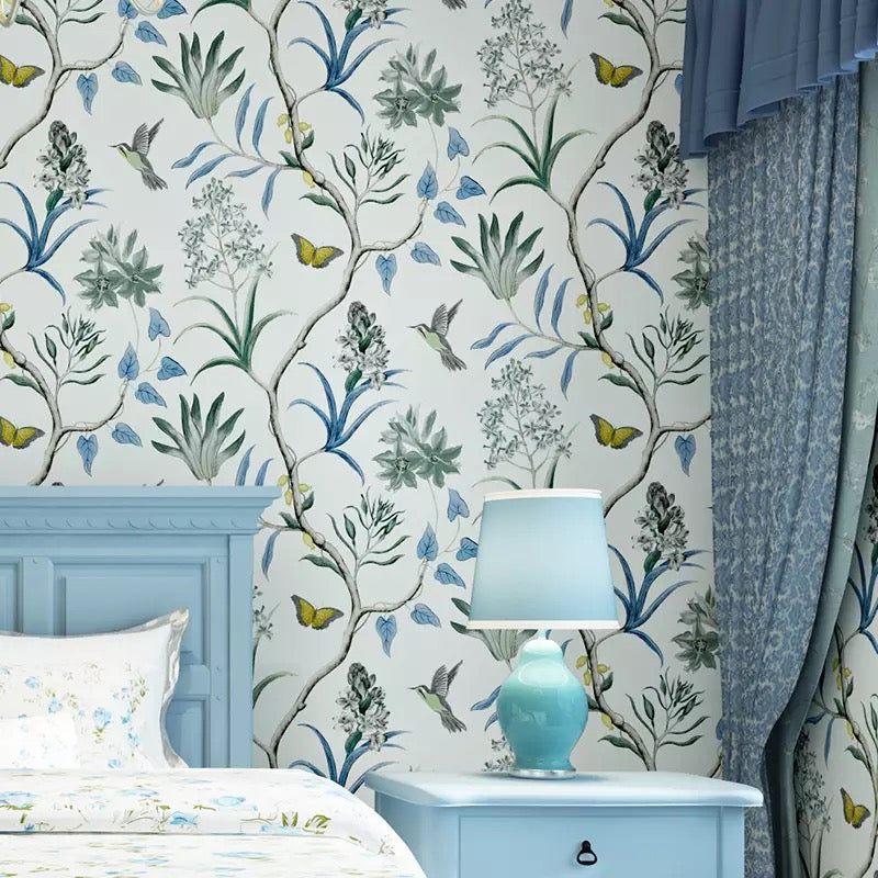 Pastoral Style Floral Wallpaper (5.3 ㎡)