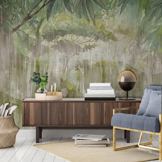 custom-mural-wallpaper-3d-living-room-bedroom-home-decor-wall-painting-papel-de-parede-papier-peint-Hand-painted-European-style-hand-painted-abstract-medieval-tropical-rainforest-forest-elk