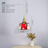 Japanese Style Retro Chandelier Bedside Glass Lamp