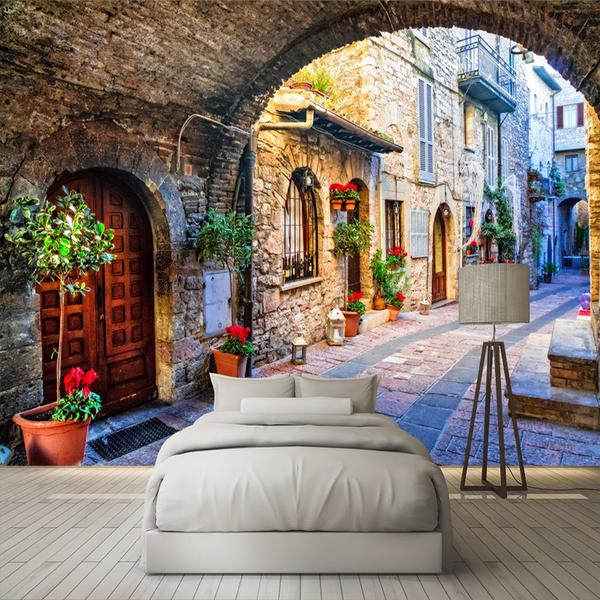 non-woven-wallpaper-custom-photo-wall-paper-mural-3d-italian-town-street-view-european-landscape-wall-covering-papel-de-parede