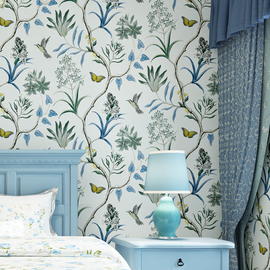 american-rural-garden-birds-flowers-mural-wallpaper-for-walls-3-d-papel-de-parede-3d-flooring-wall-papers-home-decor