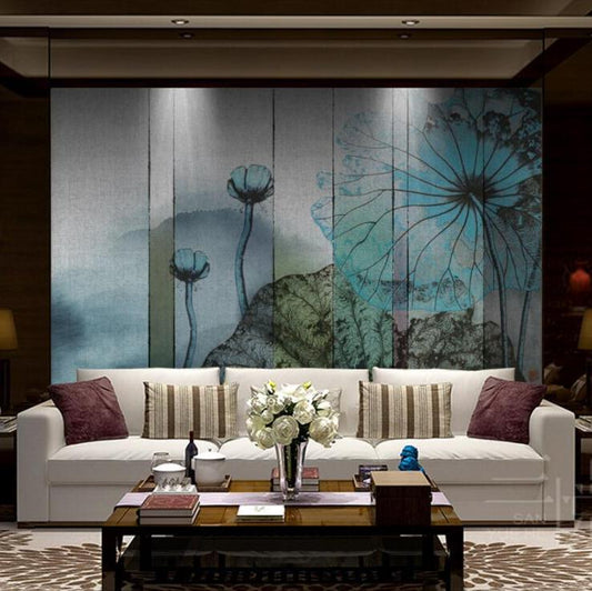 retro-lotus-papel-de-parede-3d-photo-mural-photo-wallpaper-wall-mural-living-room-bedroom-wall-paper-wall-paper
