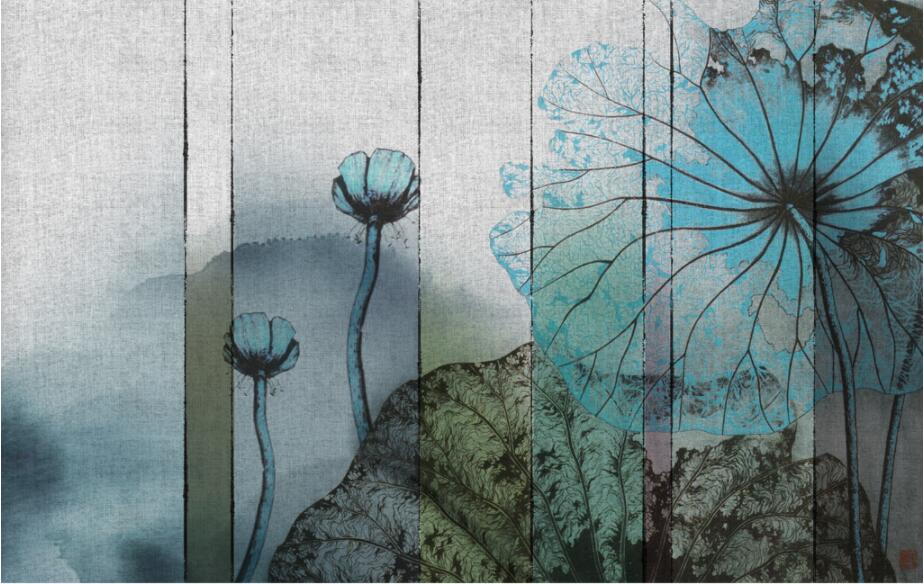 retro-lotus-papel-de-parede-3d-photo-mural-photo-wallpaper-wall-mural-living-room-bedroom-wall-paper-wall-paper
