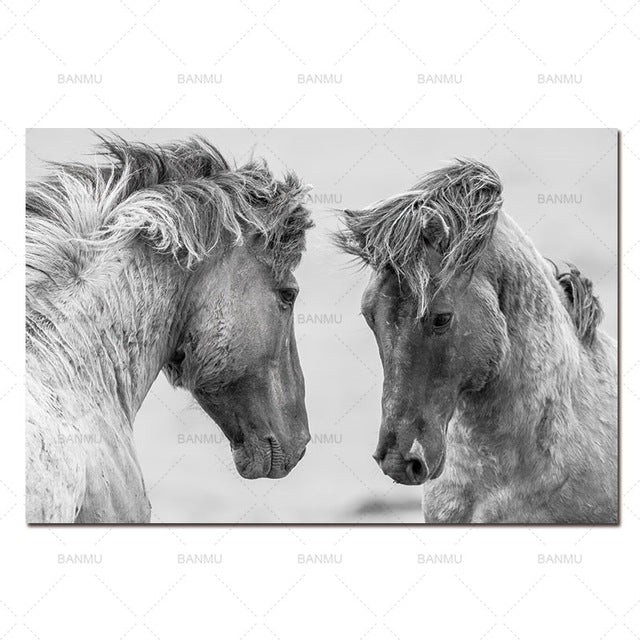 Black and White Wall Decor Nordic Animal Poster