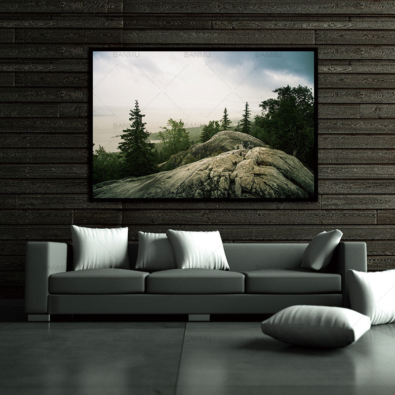art-wall-picture-canvas-painting-print-stone-and-trees-on-painting-decoration-for-living-room-wall-picture-cuadros-no-frame