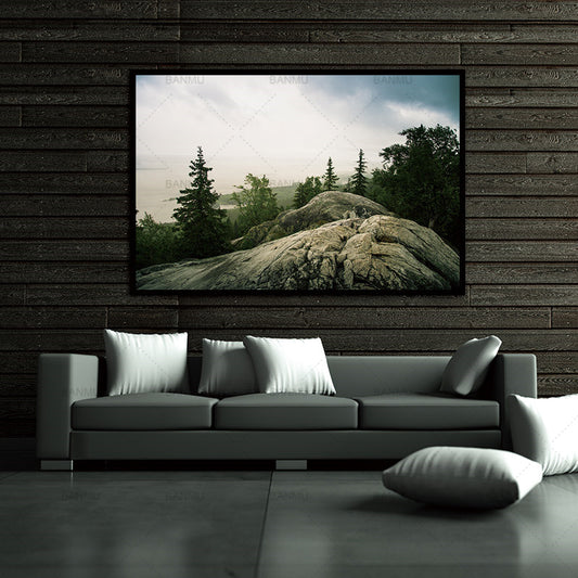 art-wall-picture-canvas-painting-print-stone-and-trees-on-painting-decoration-for-living-room-wall-picture-cuadros-no-frame