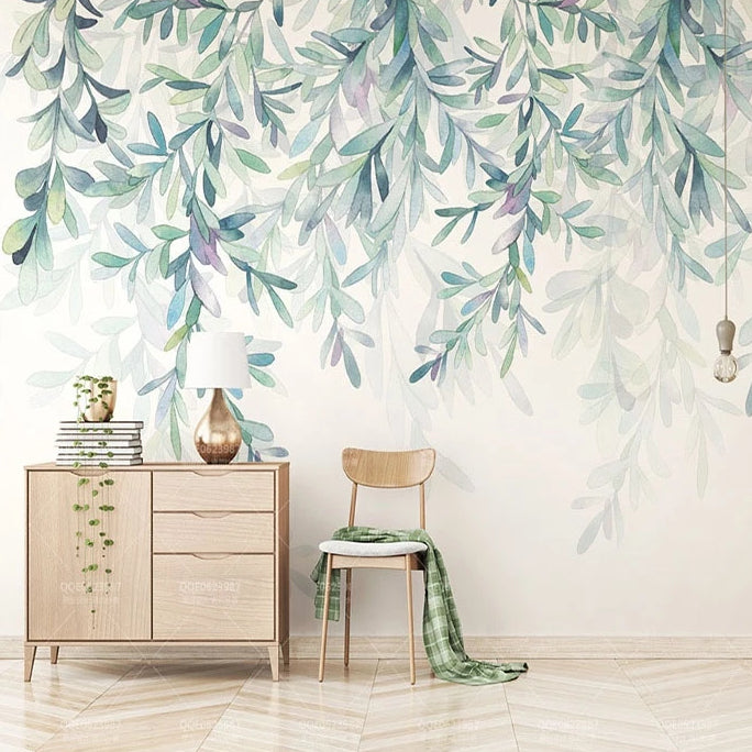 custom-photo-wallpaper-modern-green-leaves-watercolor-nordic-style-mural-wall-paper-living-room-tv-bedroom-3d-fresco-home-decor-papier-peint