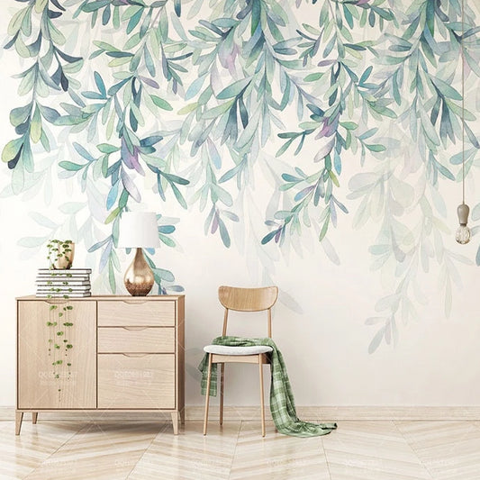 custom-photo-wallpaper-modern-green-leaves-watercolor-nordic-style-mural-wall-paper-living-room-tv-bedroom-3d-fresco-home-decor-papier-peint