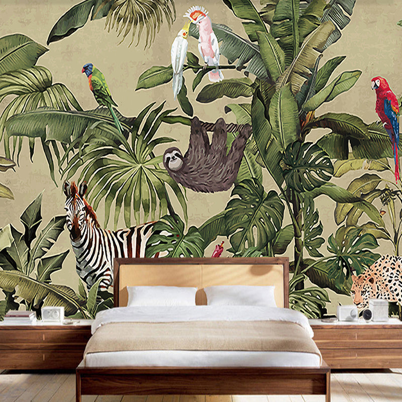 retro-rainforest-mural-photo-wallpaper-3d-animal-palm-painting-fresco-living-room-restaurant-modern-personality-mural-wallpaper