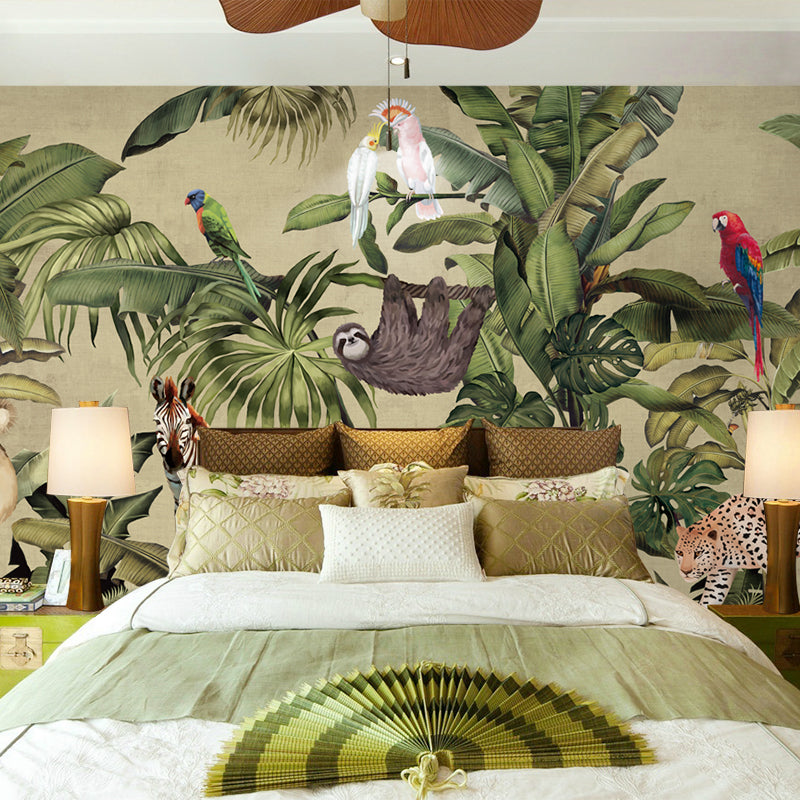 retro-rainforest-mural-photo-wallpaper-3d-animal-palm-painting-fresco-living-room-restaurant-modern-personality-mural-wallpaper