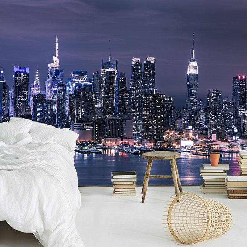 New York City Skyline At Night Wallpaper