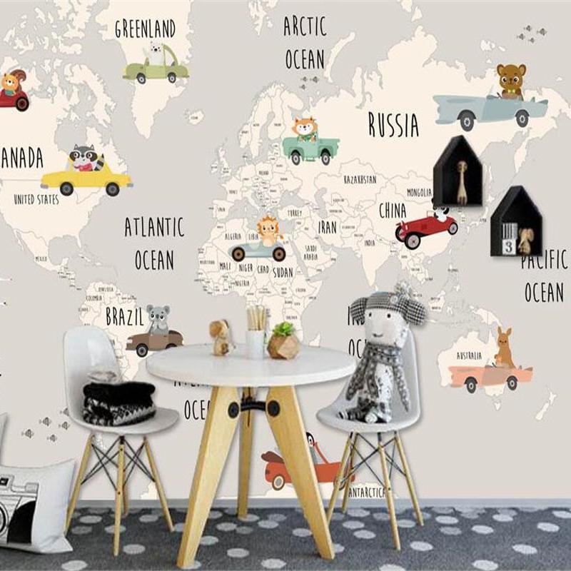 custom-size-wallpaper-cartoon-world-map-mural-for-kids-room