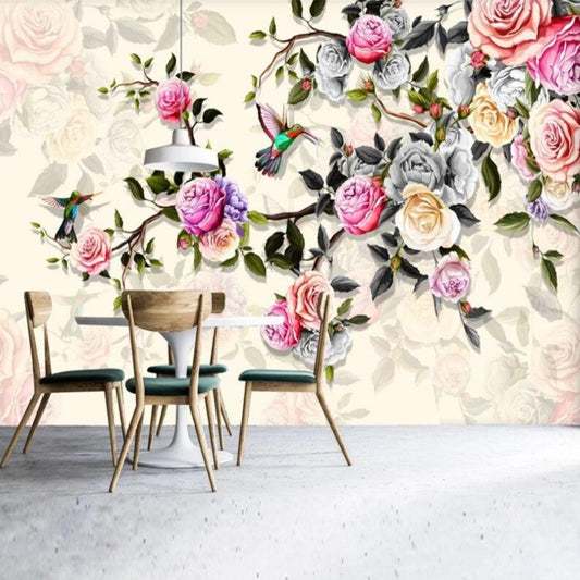 custom-mural-wallpaper-3d-living-room-bedroom-home-decor-wall-painting-papel-de-parede-papier-peint-nordic-hand-painted-retro-flowers-birds-peony-roses