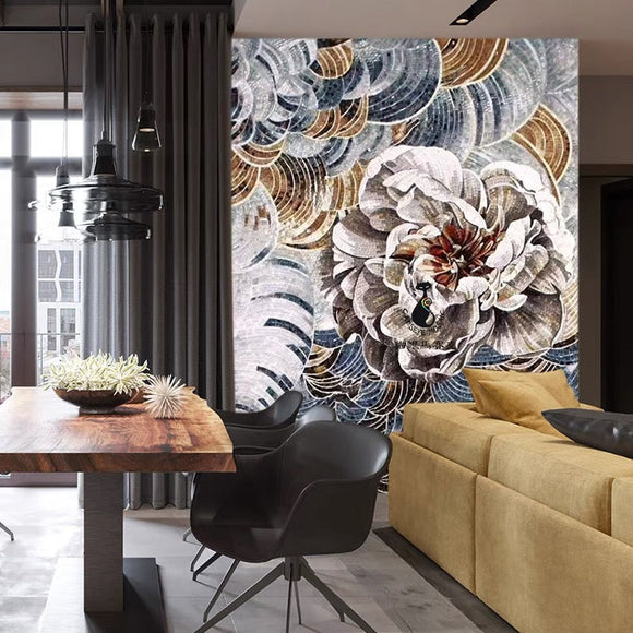 custom-mosaic-mural-luxury-wall-decor-bold-flower-floral-wallcovering