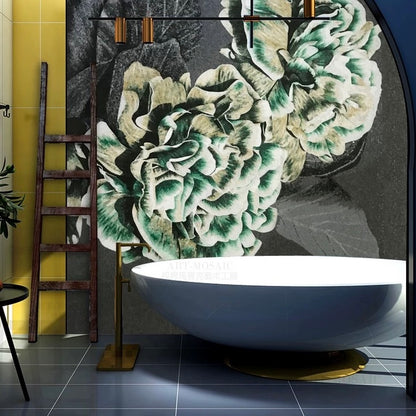 Custom Luxury Glass Mosaic Mural Wall Bold Floral Wall Art