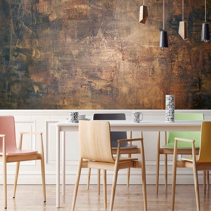 Retro Industrial Metal Effect Wallpaper for Restaurant
