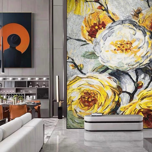 custom-glass-mosaic-mural-bold-floral-blossoms-yellow