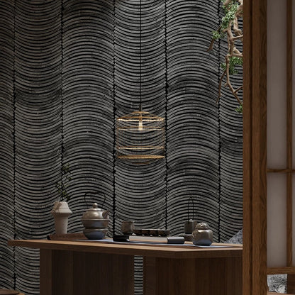 Nostalgic Brick Effect Custom Mural Wallpaper-Dark Grey
