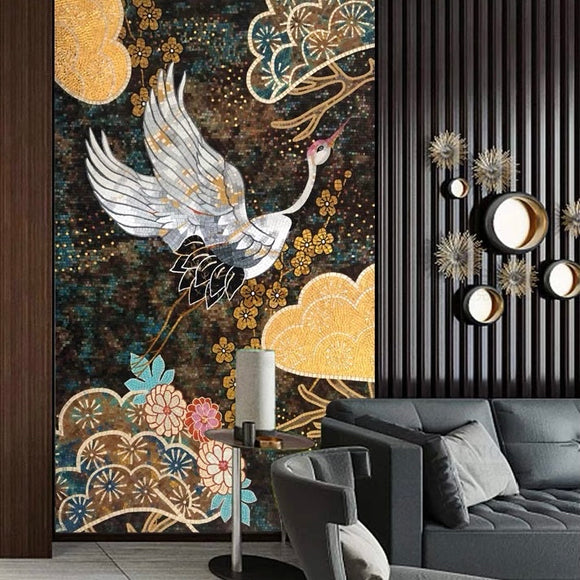 custom-glass-mosaic-mural-japanese-style-crane