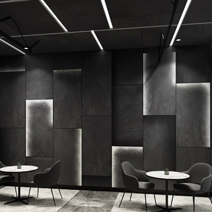 3D Industrial Slate Panel Wallpaper Mural - Non-Pasted Concrete Effect