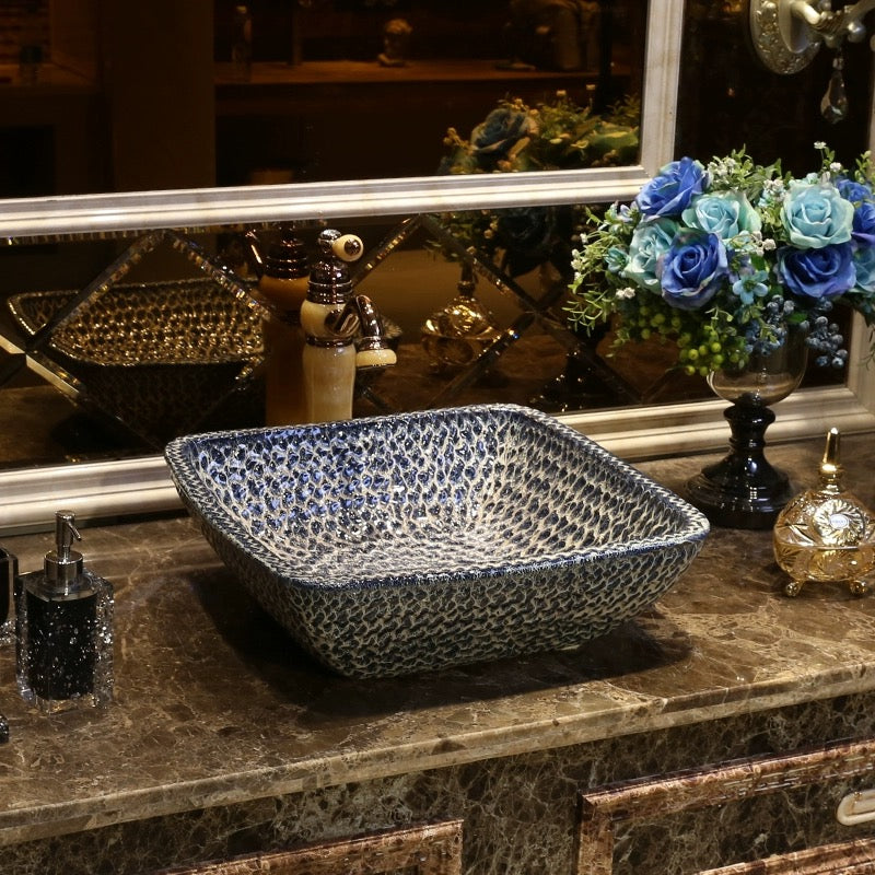 Artful-countertop-basin-porcelain-lavabo-fashionable-home-decor-ceramic-art-square