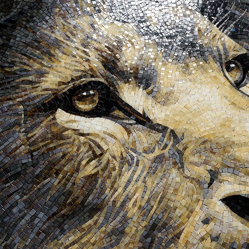 Custom-Luxury-Glass-Mosaic-Mural-Proud-Lion