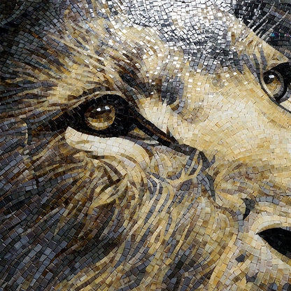 Custom-Luxury-Glass-Mosaic-Mural-Proud-Lion