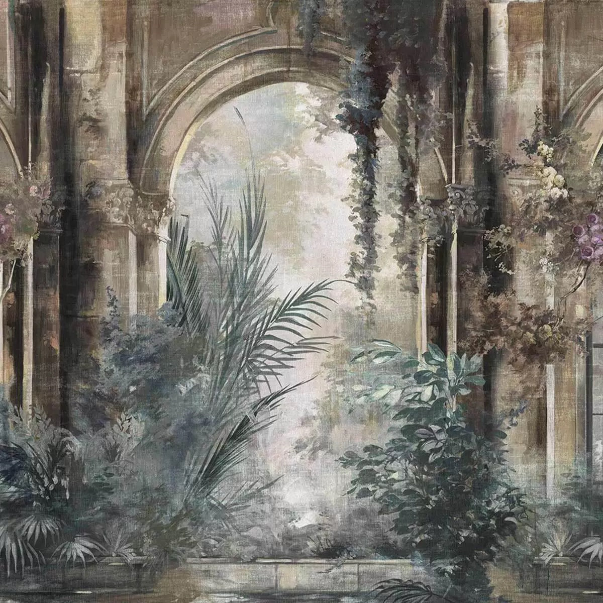 Custom Wallpaper Mural Industrial Wind Dilapidated Window (㎡)