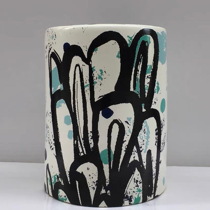 Entryway-Stool-Ottoman-Side-Table-End-Table-Garden-Stool-porcelain-ceramic-drum-stool-new-chinese-style-home-décor-graffiti