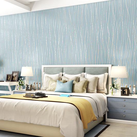 Modern-Solid-Color-Vertical-Striped-Wallpaper-wallcovering-living-room-bedroom