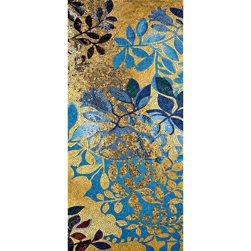 custom-glass-mosaic-mural-blue-leaves-golden-background