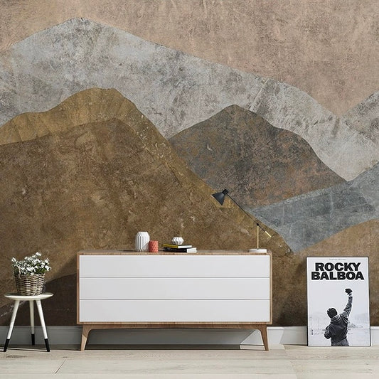 Abstract Art Mountain Scenery Custom Wallpaper Mural (㎡)